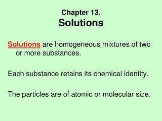 Chapter 13. Solutions