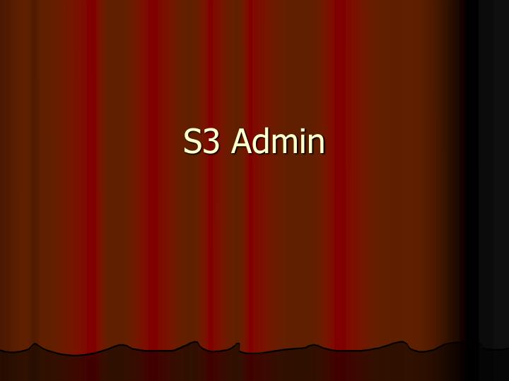 s3 admin