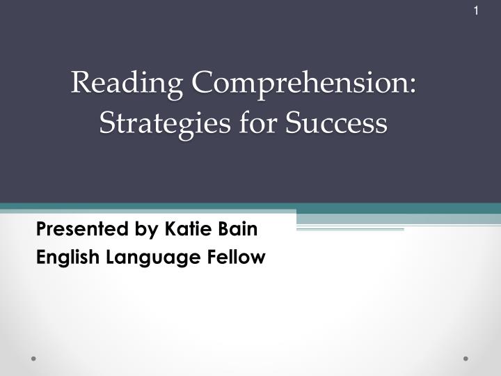 reading comprehension strategies for success