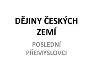 d jiny esk ch zem
