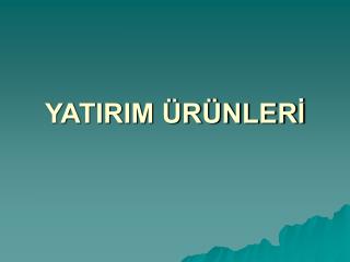 yatirim r nler