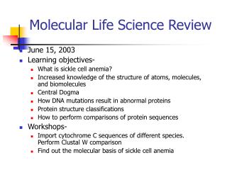 Molecular Life Science Review