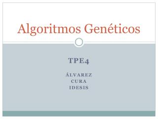 algoritmos gen ticos
