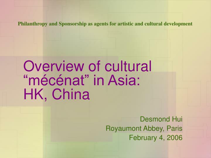 overview of cultural m c nat in asia hk china