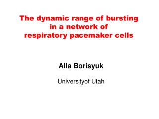 The dynamic range of bursting in a network of respiratory pacemaker cells