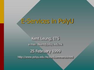 E-Services in PolyU