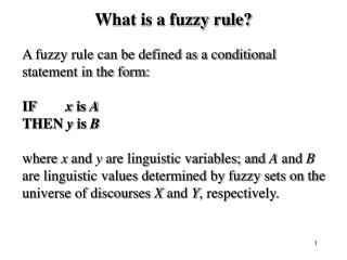 What is a fuzzy rule?
