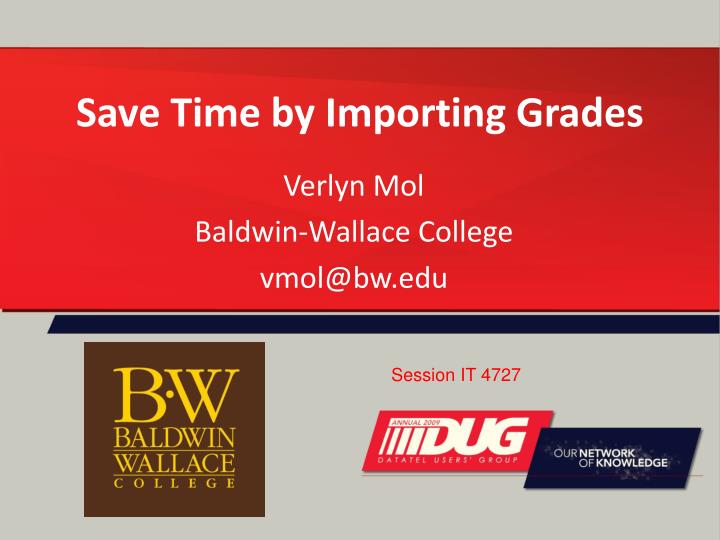 save time by importing grades