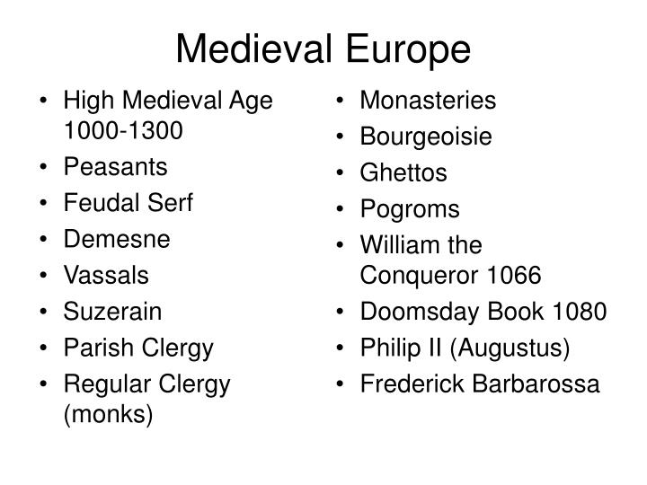 medieval europe