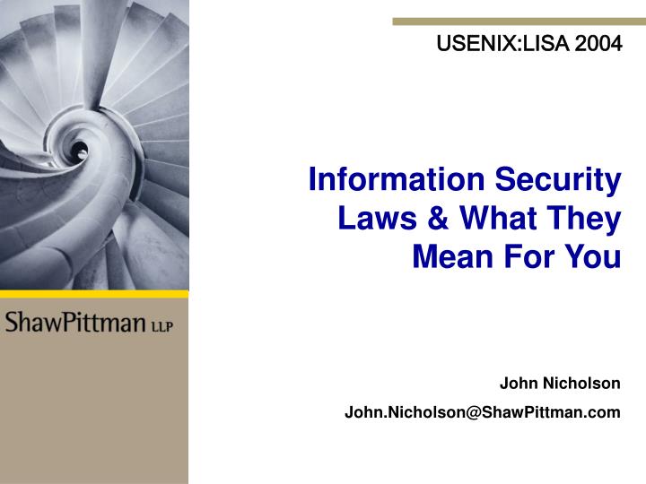 information security laws what they mean for you