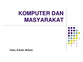 komputer dan masyarakat