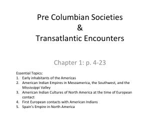 pre columbian societies transatlantic encounters