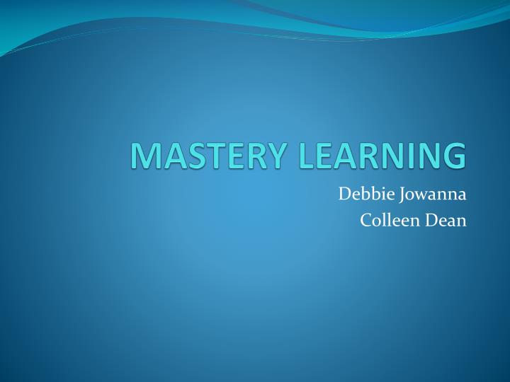 mastery learning