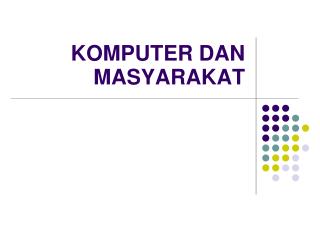 komputer dan masyarakat