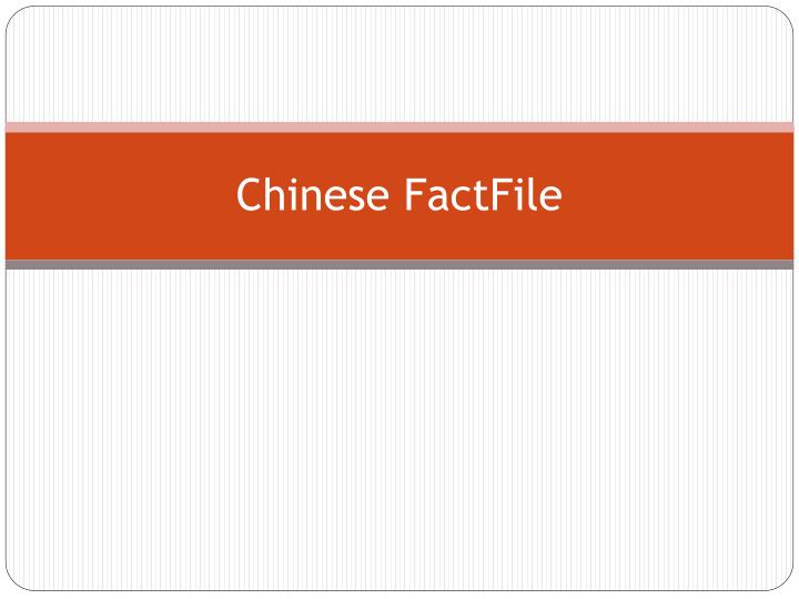 chinese factfile