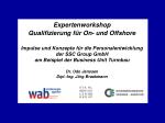 Expertenworkshop Qualifizierung für On- und Offshore - slide 1