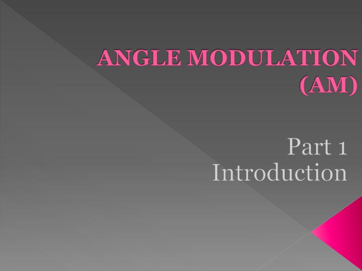 angle modulation am