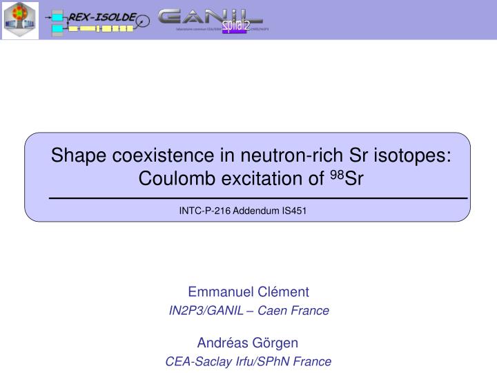 shape coexistence in neutron rich sr isotopes coulomb excitation of 98 sr