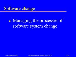 Software change