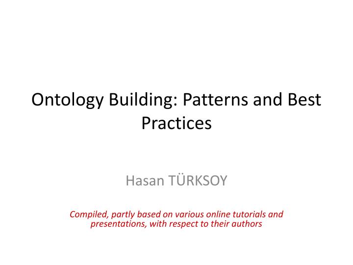 ontology building patterns and best practices