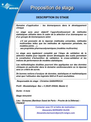 proposition de stage