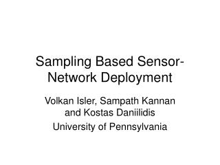 Sampling Based Sensor-Network Deployment
