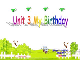 Unit 3 My Birthday