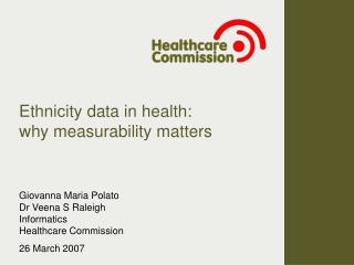 Ethnicity data in health: why measurability matters