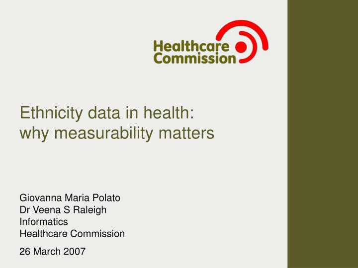 ethnicity data in health why measurability matters