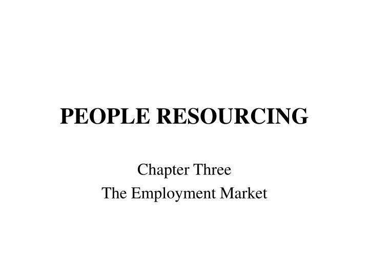 people resourcing