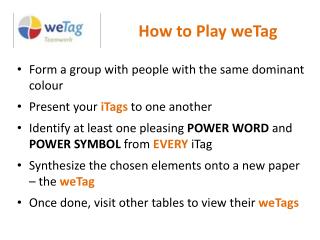 How to Play weTag
