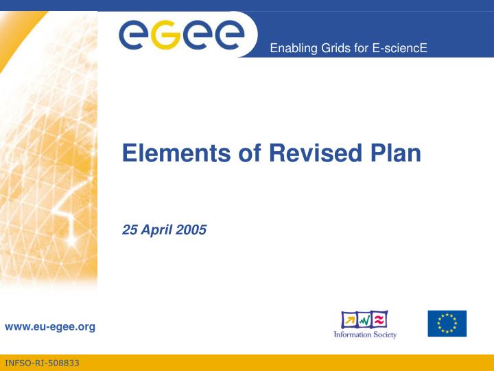 elements of revised plan