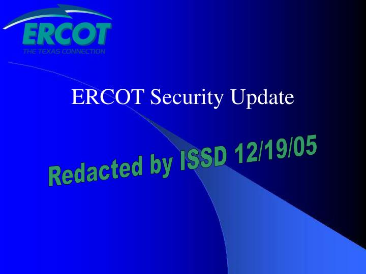 ercot security update