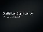 Statistical Significance - slide 1