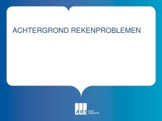 achtergrond rekenproblemen