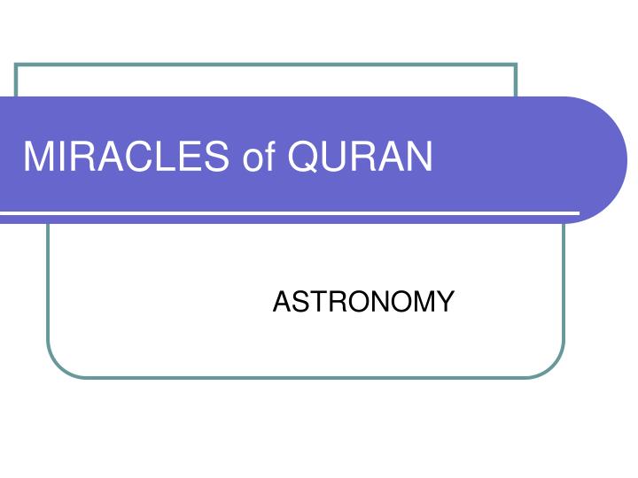 miracles of quran