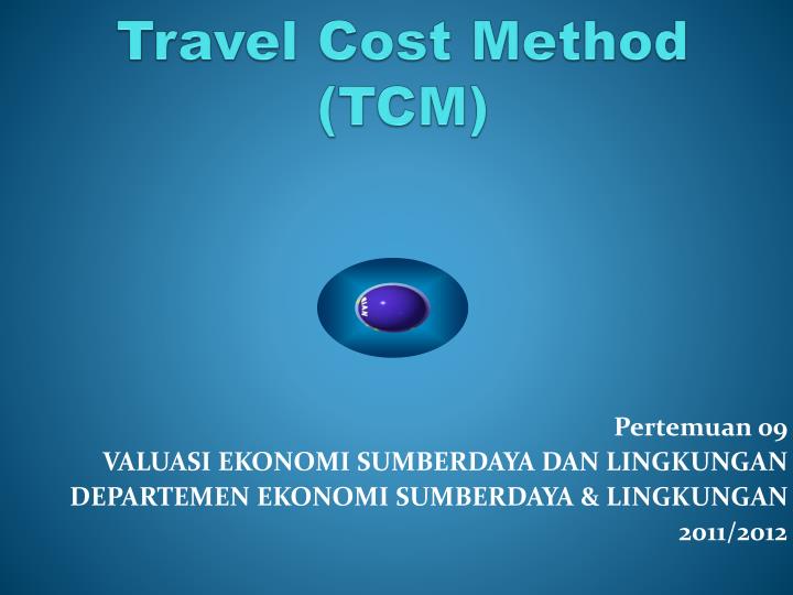 travel cost method tcm