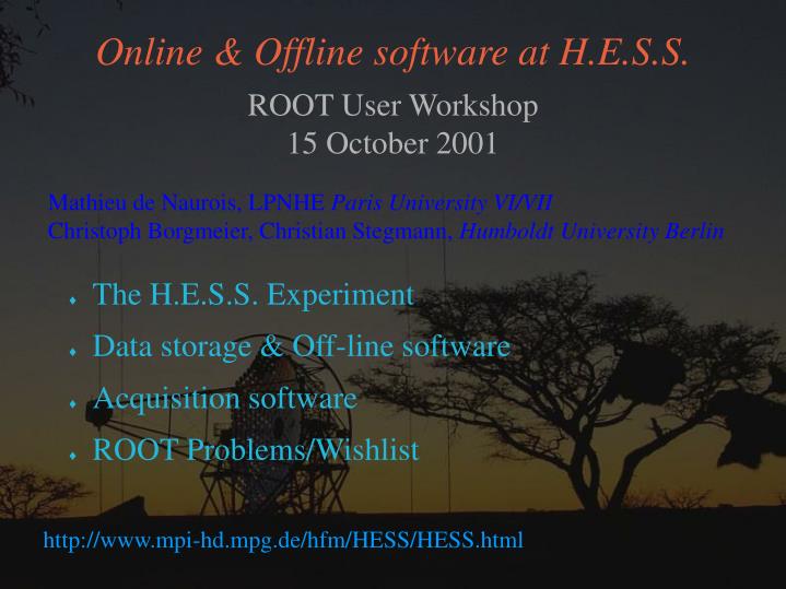 online offline software at h e s s