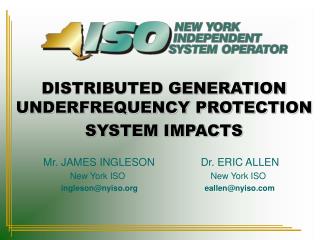 DISTRIBUTED GENERATION UNDERFREQUENCY PROTECTION SYSTEM IMPACTS
