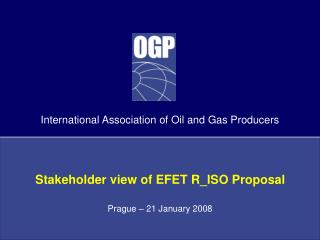 Stakeholder view of EFET R_ISO Proposal
