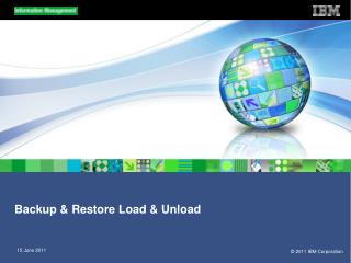 Backup &amp; Restore Load &amp; Unload