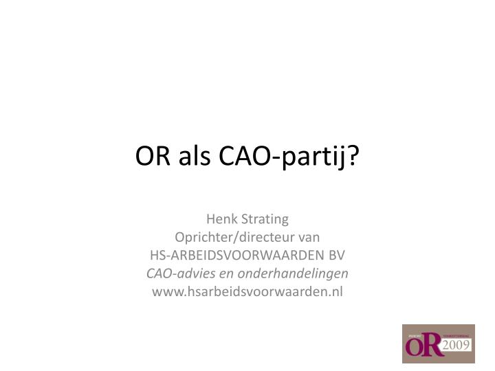 or als cao partij