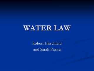 WATER LAW