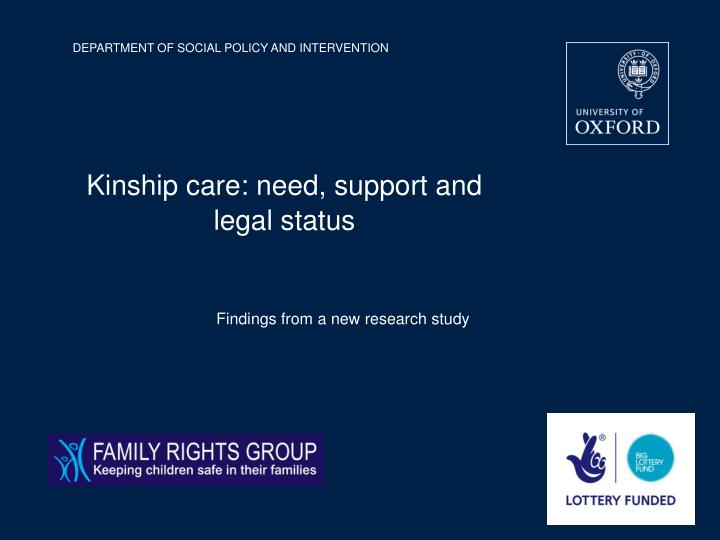kinship care need support and legal status