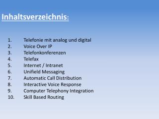 inhaltsverzeichnis