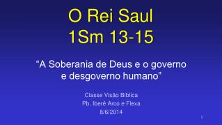 o rei saul 1sm 13 15