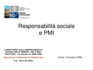 responsabilit sociale e pmi
