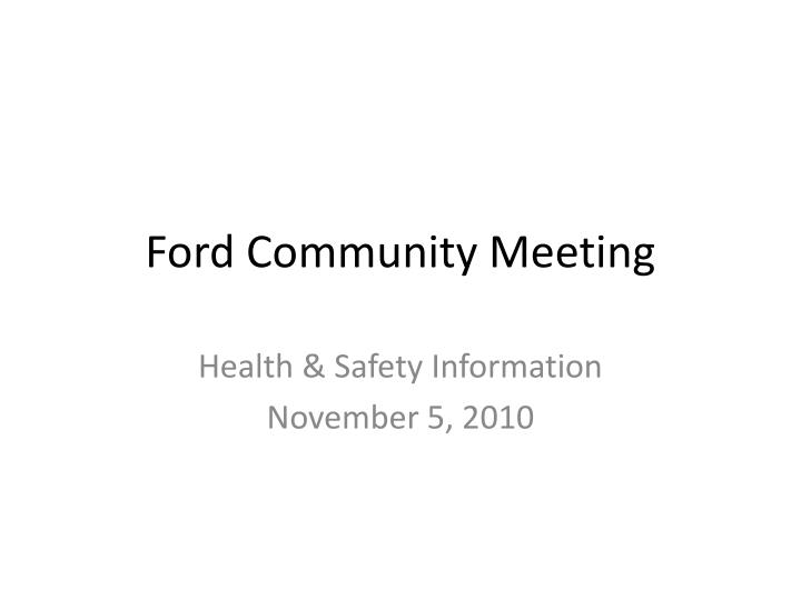 ford community meeting