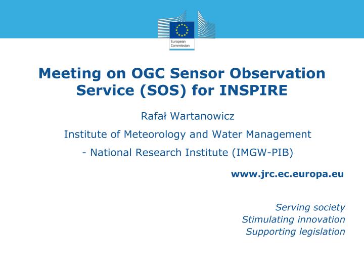 meeting on ogc sensor observation service sos for inspire