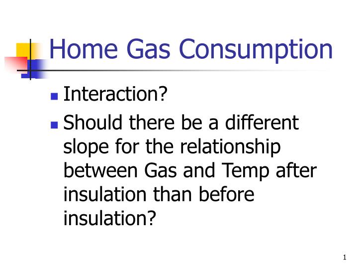 home gas consumption